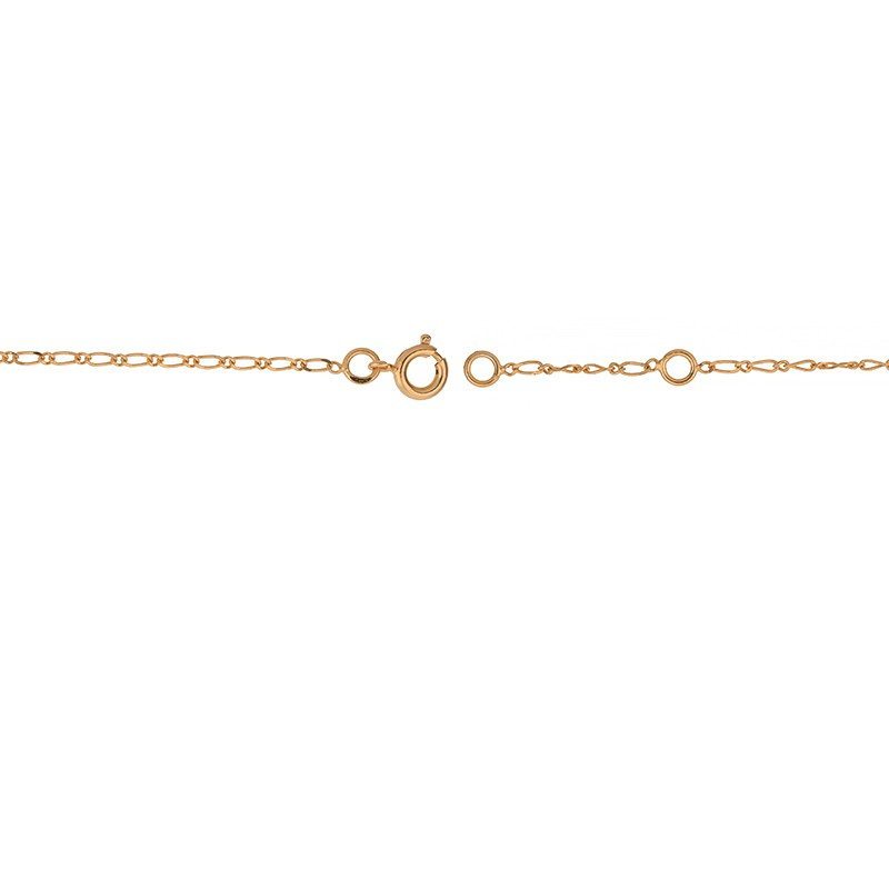 Chaîne Cheville Plaqué Or 23  à 25cm Maille Cheval 1.1mm