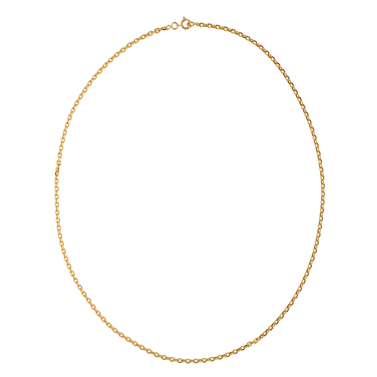 Collier Chaîne  Maille Forçat Limé 2.6mm 55cm Plaqué Or