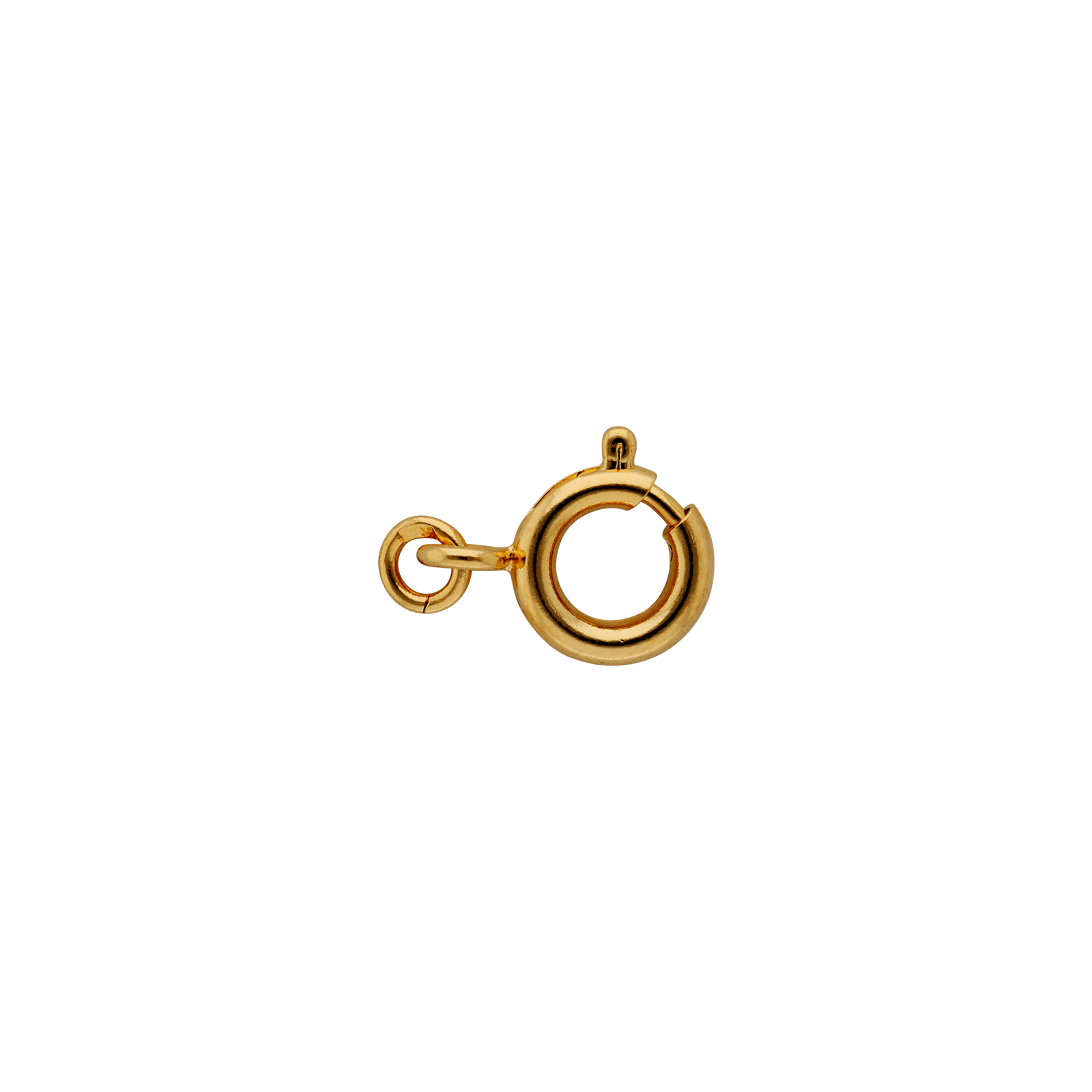 fermoir anneau ressort Plaqué or diamètre 7mm