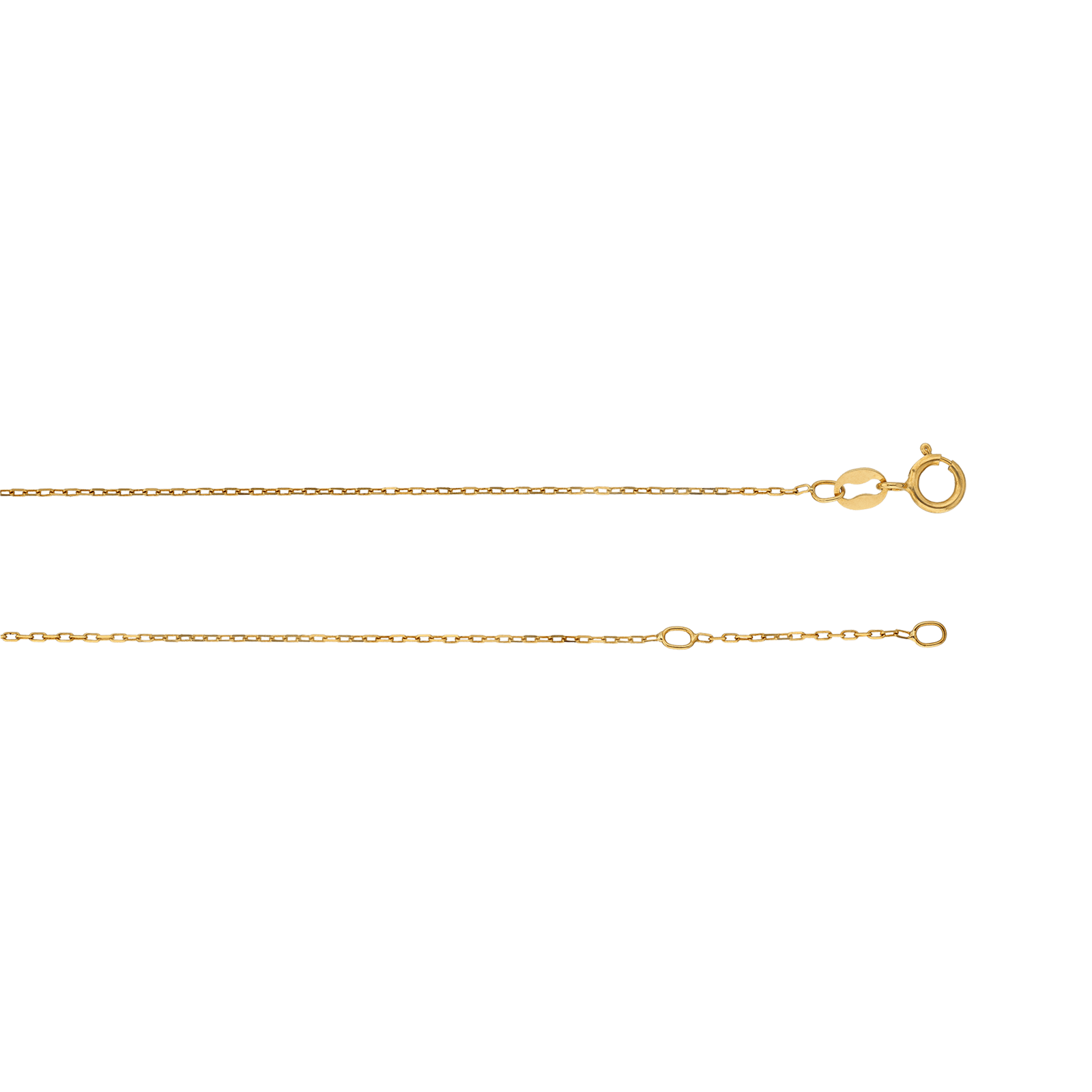 Collier Centre Infini Lisse et Oxyde de Zirconium 42 plus 3 centimètres