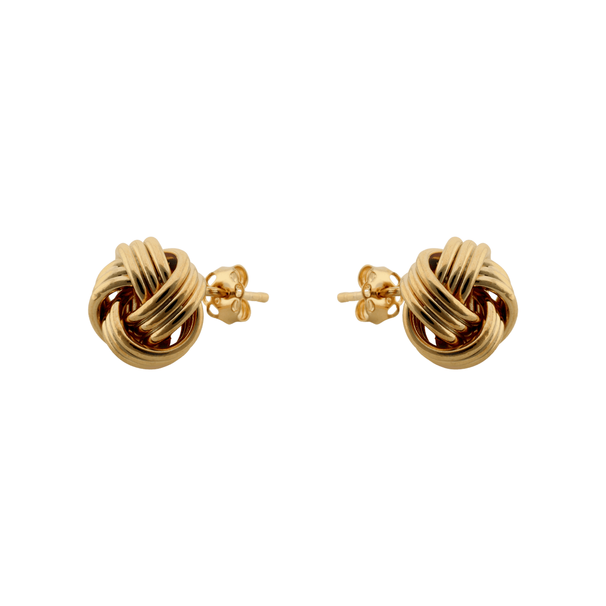 Boucles D'oreilles Or 375 Nœud Fantaisie 11mm