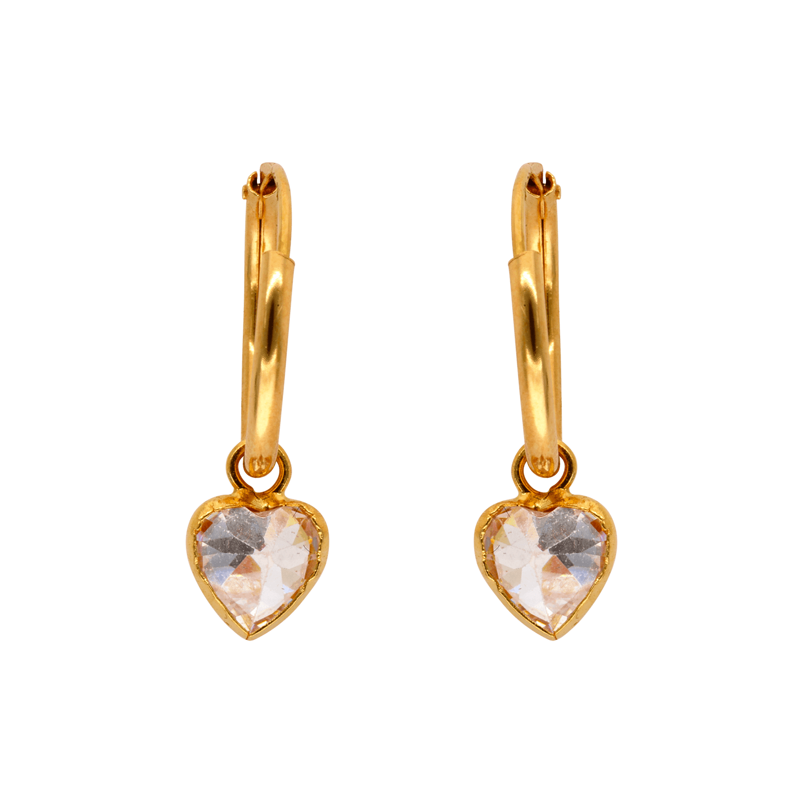 Créoles Pendentif coeur Oxyde de Zirconium 5 mm x 5 mm