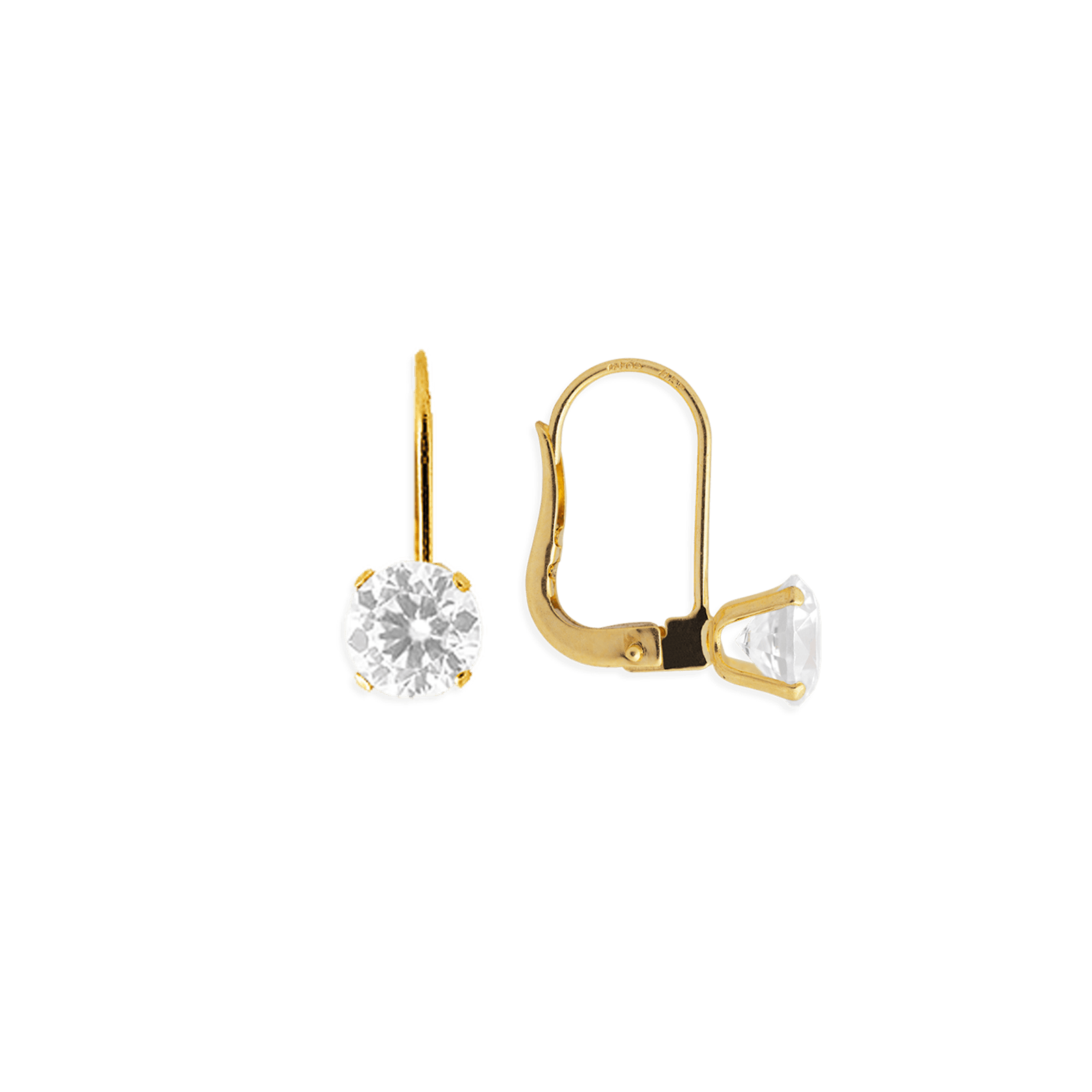 Boucles d'Oreilles dormeuse Oxyde de Zirconium 6 millimètres