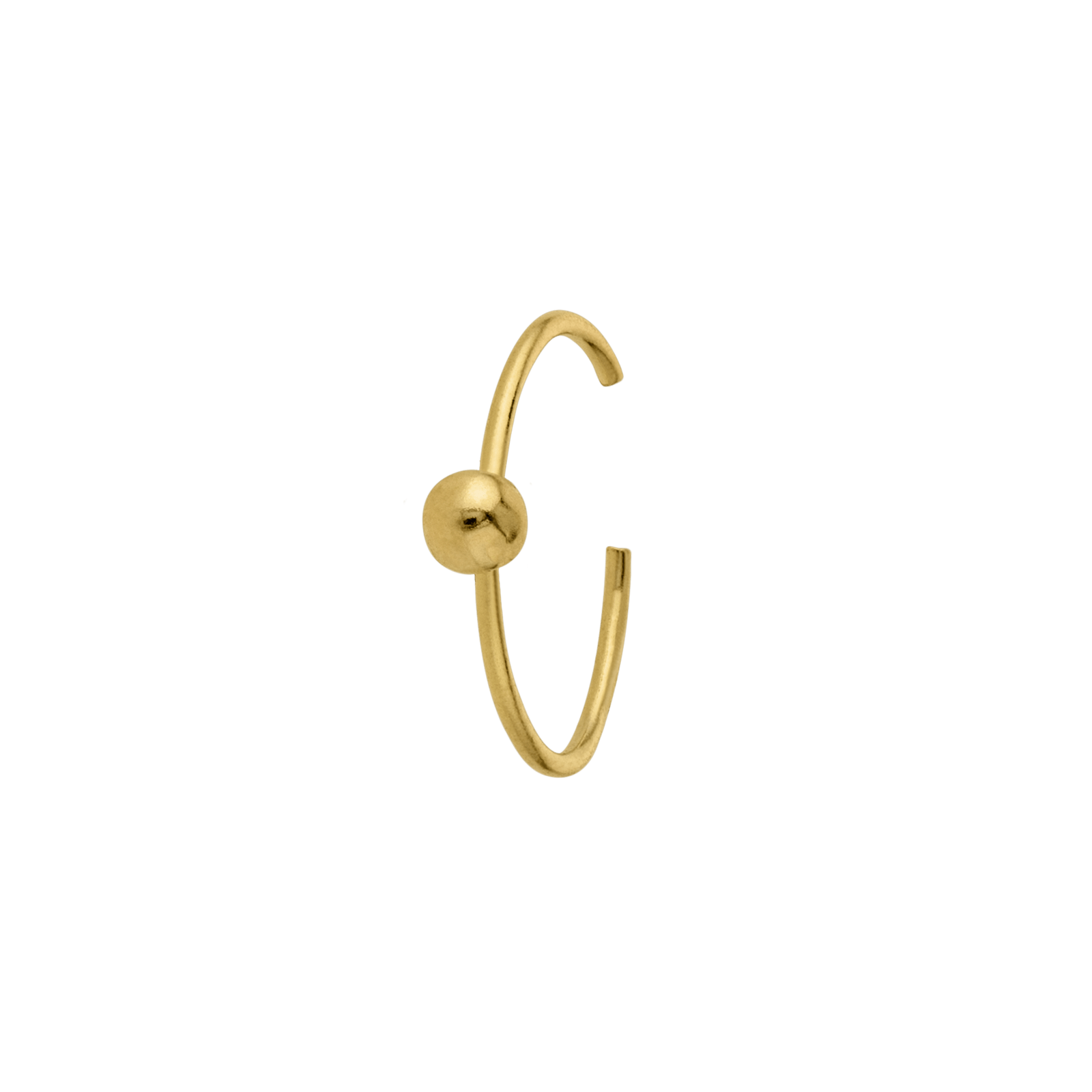 piercing anneau lisse et boule 2mm