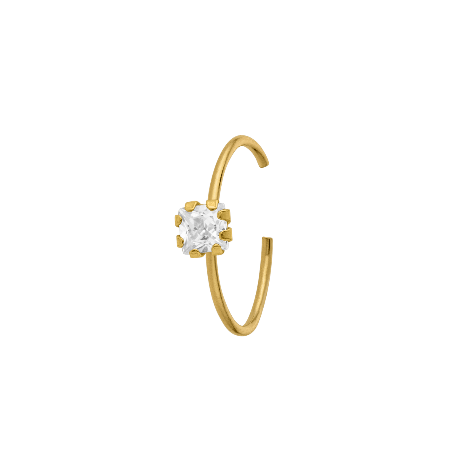 Boucle de nez anneau lisse et Oxyde de Zirconium