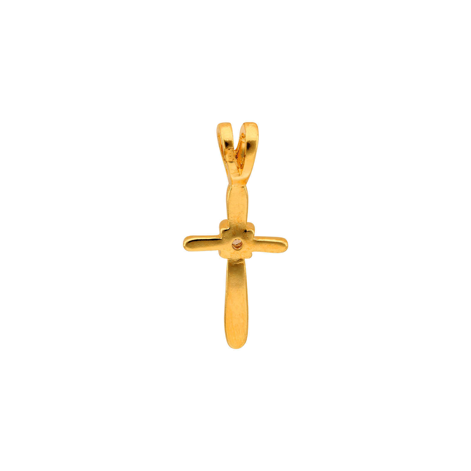 Plaqué or Oxyde de Zirconium croix
