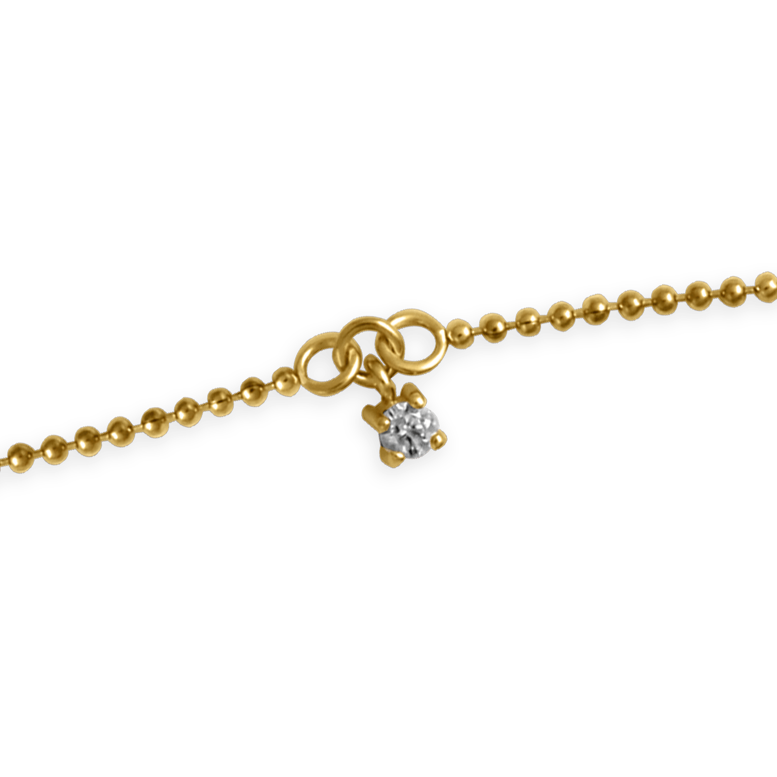 Chaîne Cheville Plaqué Or Grain D'or Zirconium