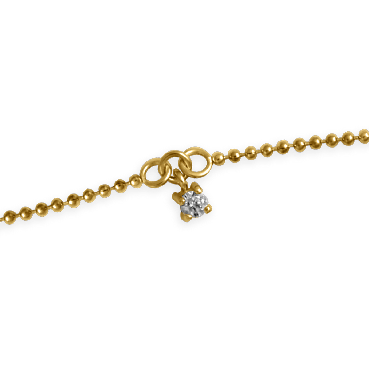 Chaîne Cheville Plaqué Or 1.5mm 23  à 25cm Zirconium 3mm