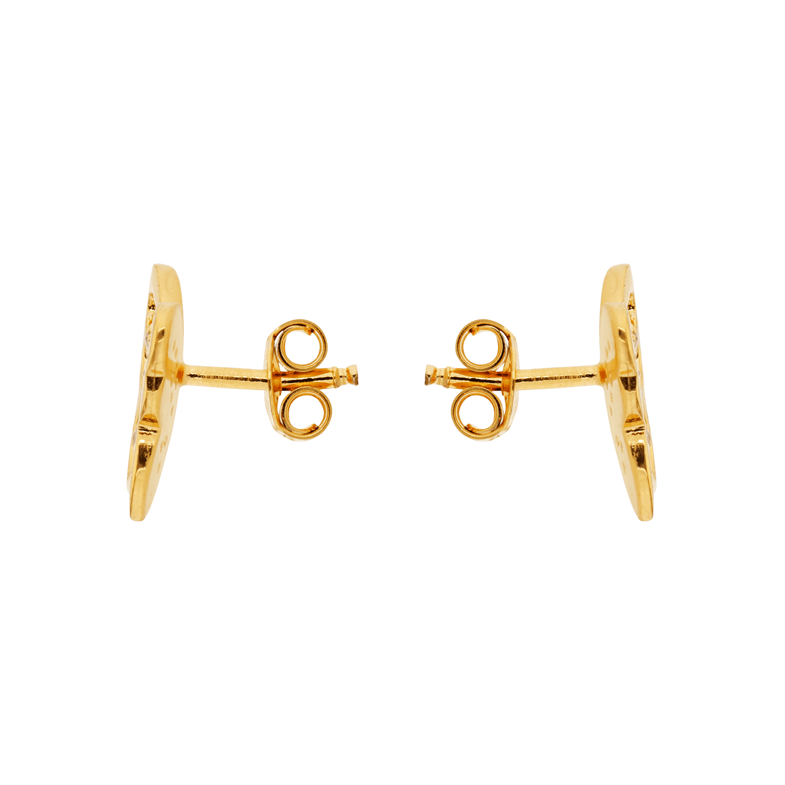 Boucles D'oreilles Papillon  Zirconium 10*13mm Plaqué Or