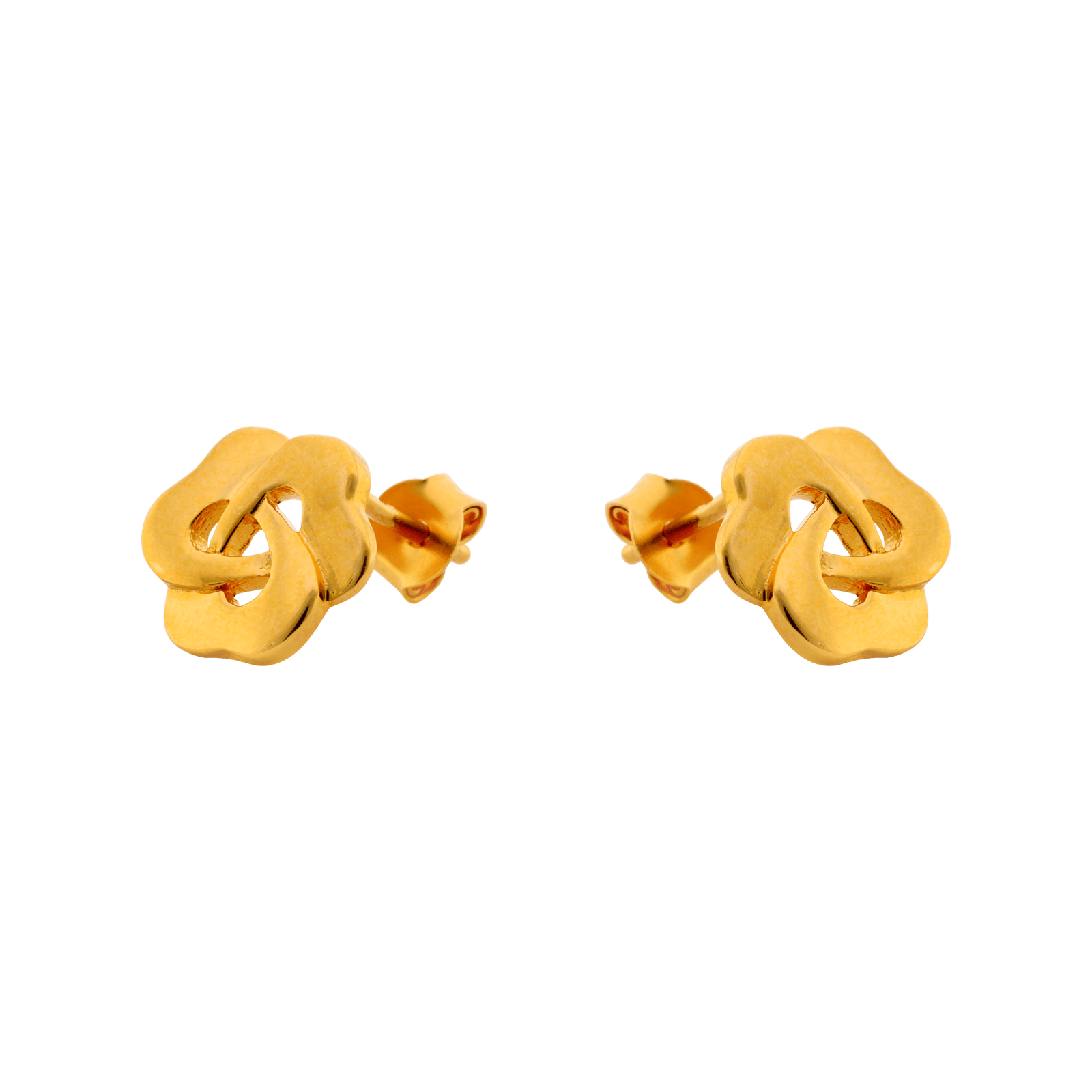 Boucles d'Oreilles Plaque Or 3 coeurs