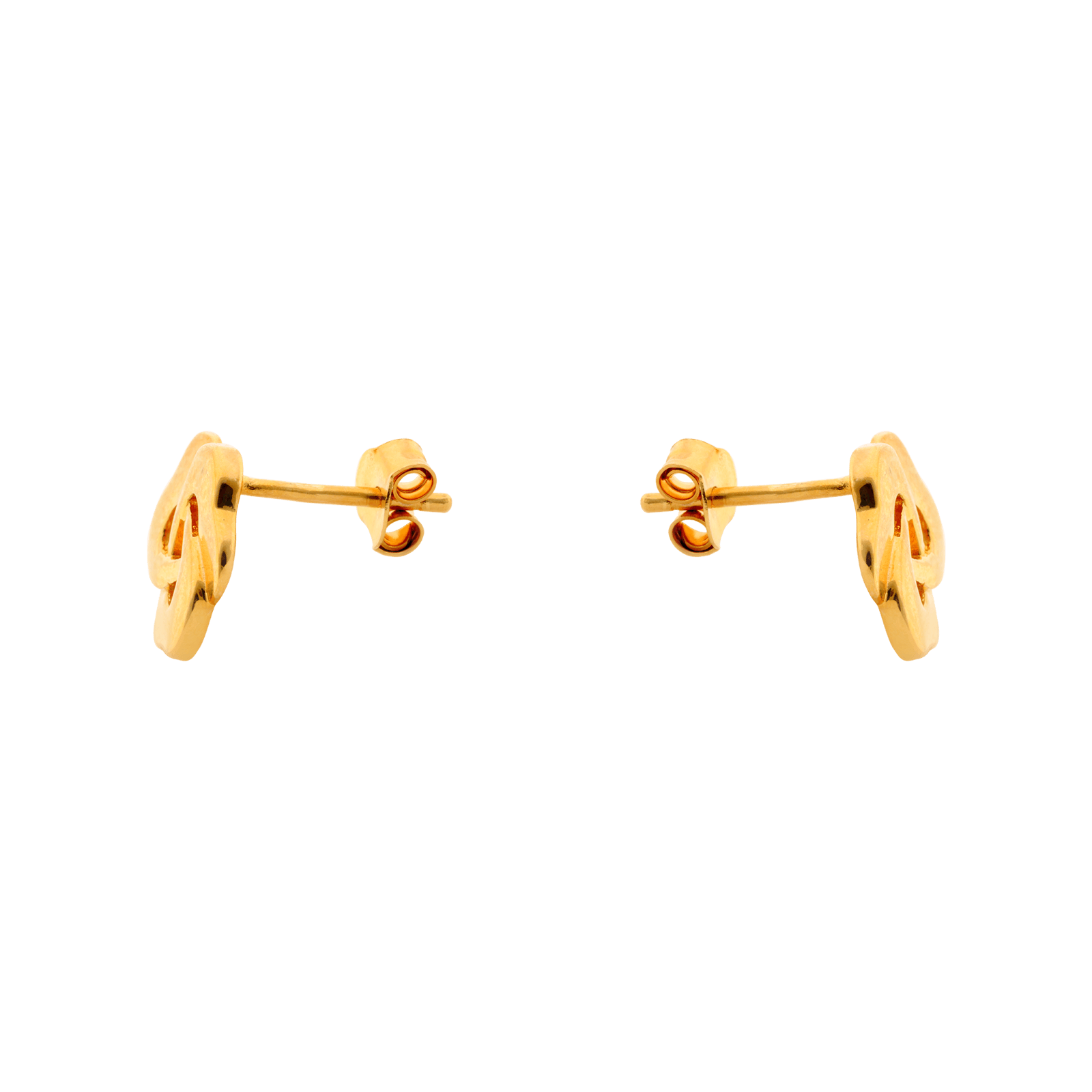 Boucles d'Oreilles Plaque Or 3 coeurs