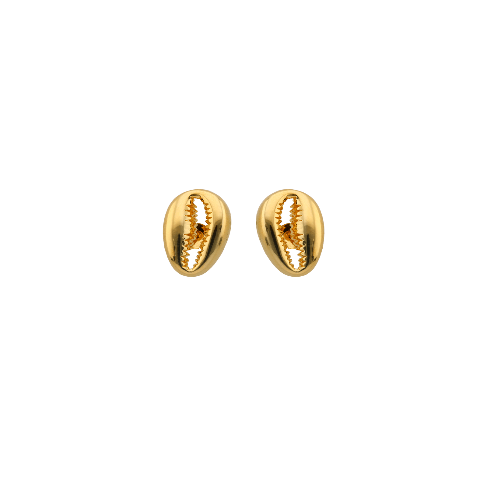 Boucles D'oreilles Cauri 9*15mm Plaqué Or