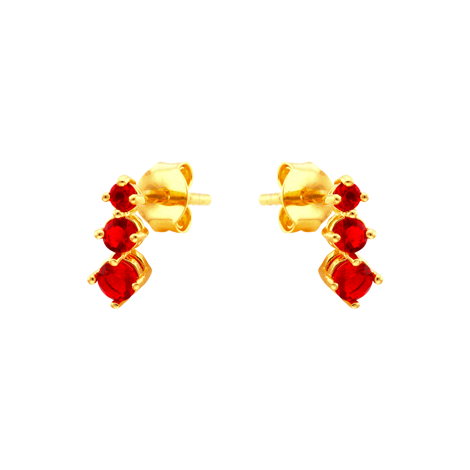 Plaqué or triple Oxyde de Zirconium rouge