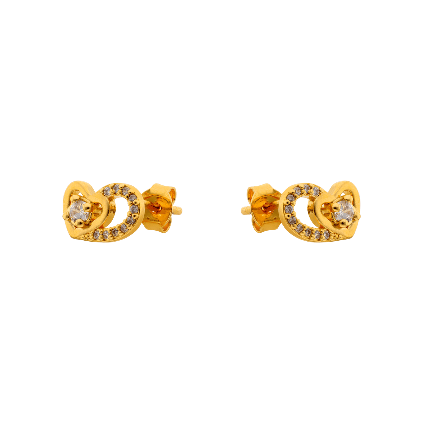 Boucles d'Oreilles pour coeurs Oxyde de Zirconium