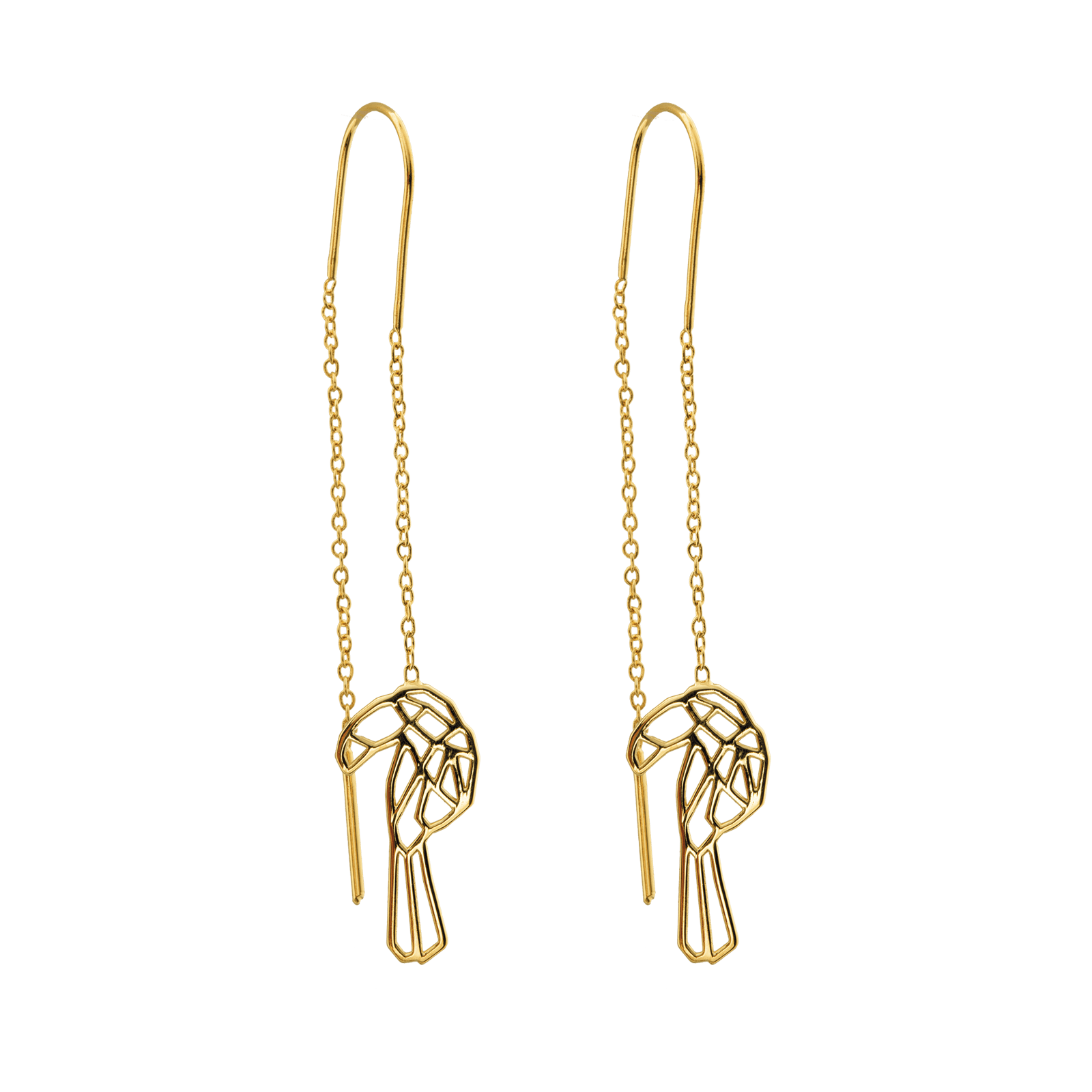 Boucles d'Oreilles guyannaise pendentif toucan origami