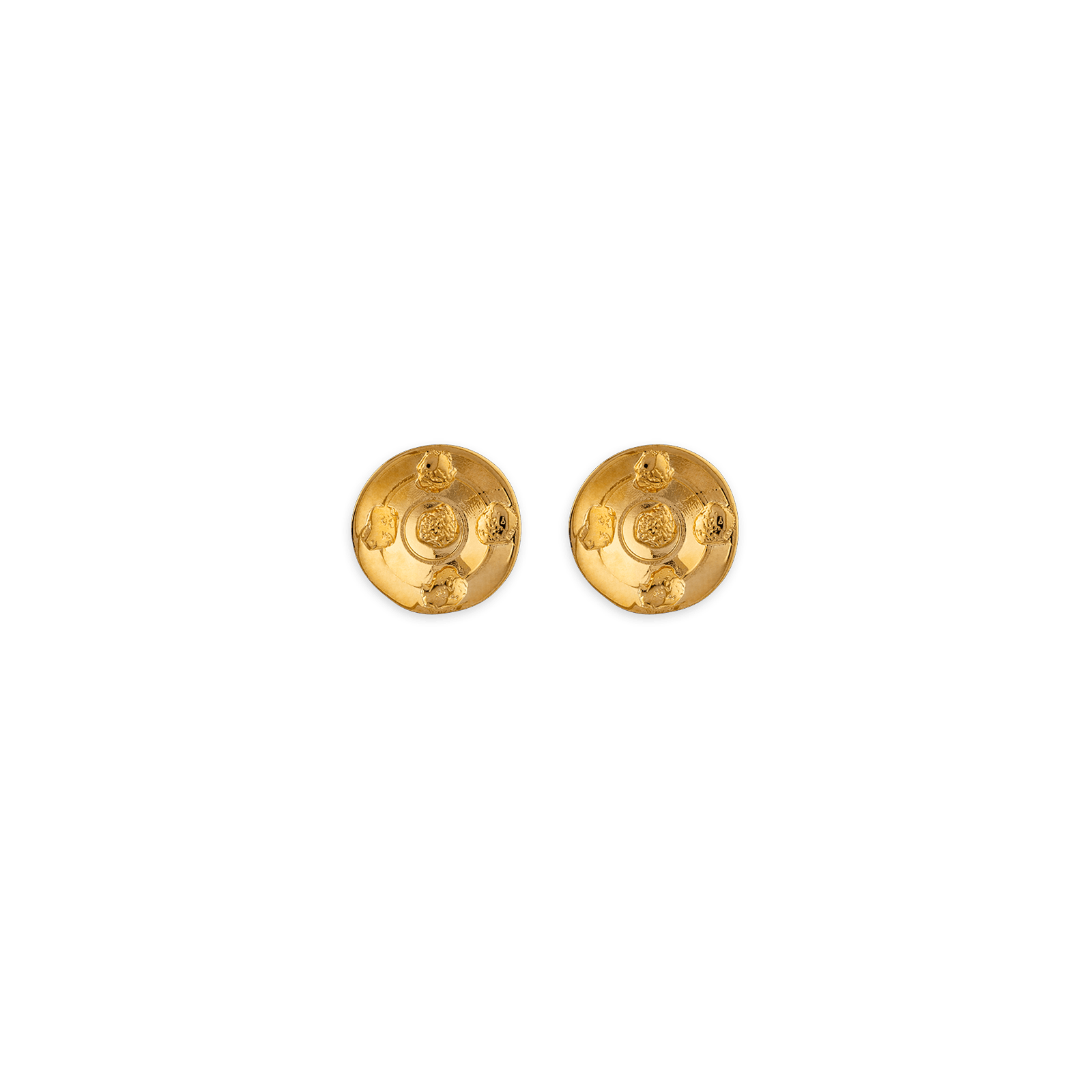 Boucles D'oreilles Plaqué Or Batée
