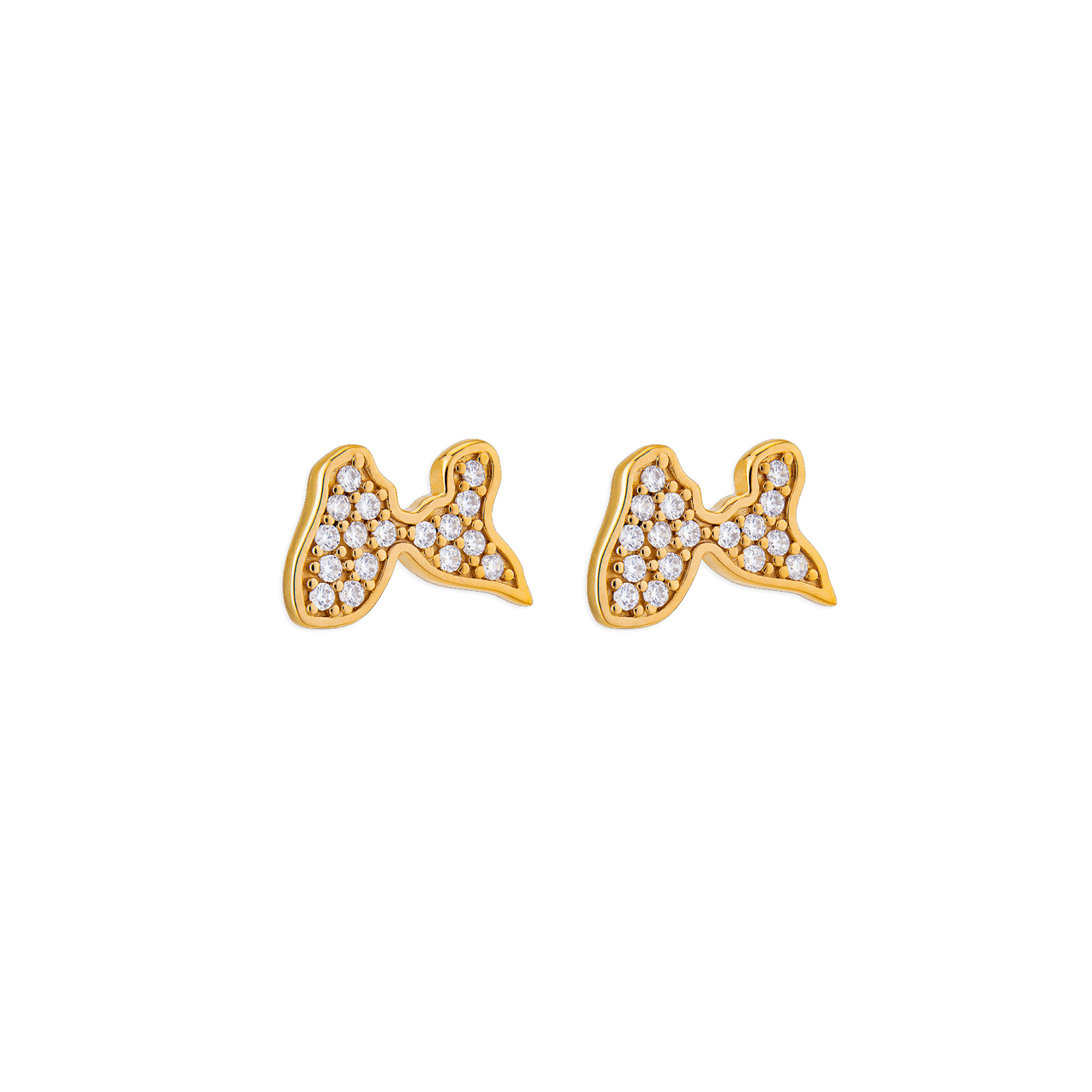 Boucles D'oreilles Guadeloupe Plaqué Or Zirconium