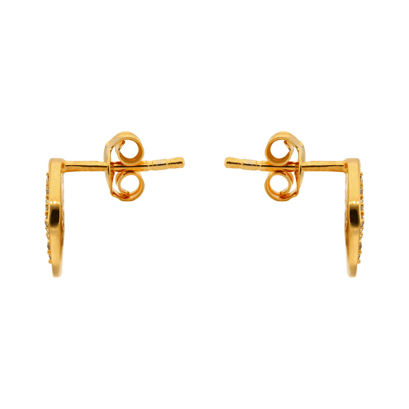 Boucles d'Oreilles Plaque Or sertie Oxyde de Zirconium