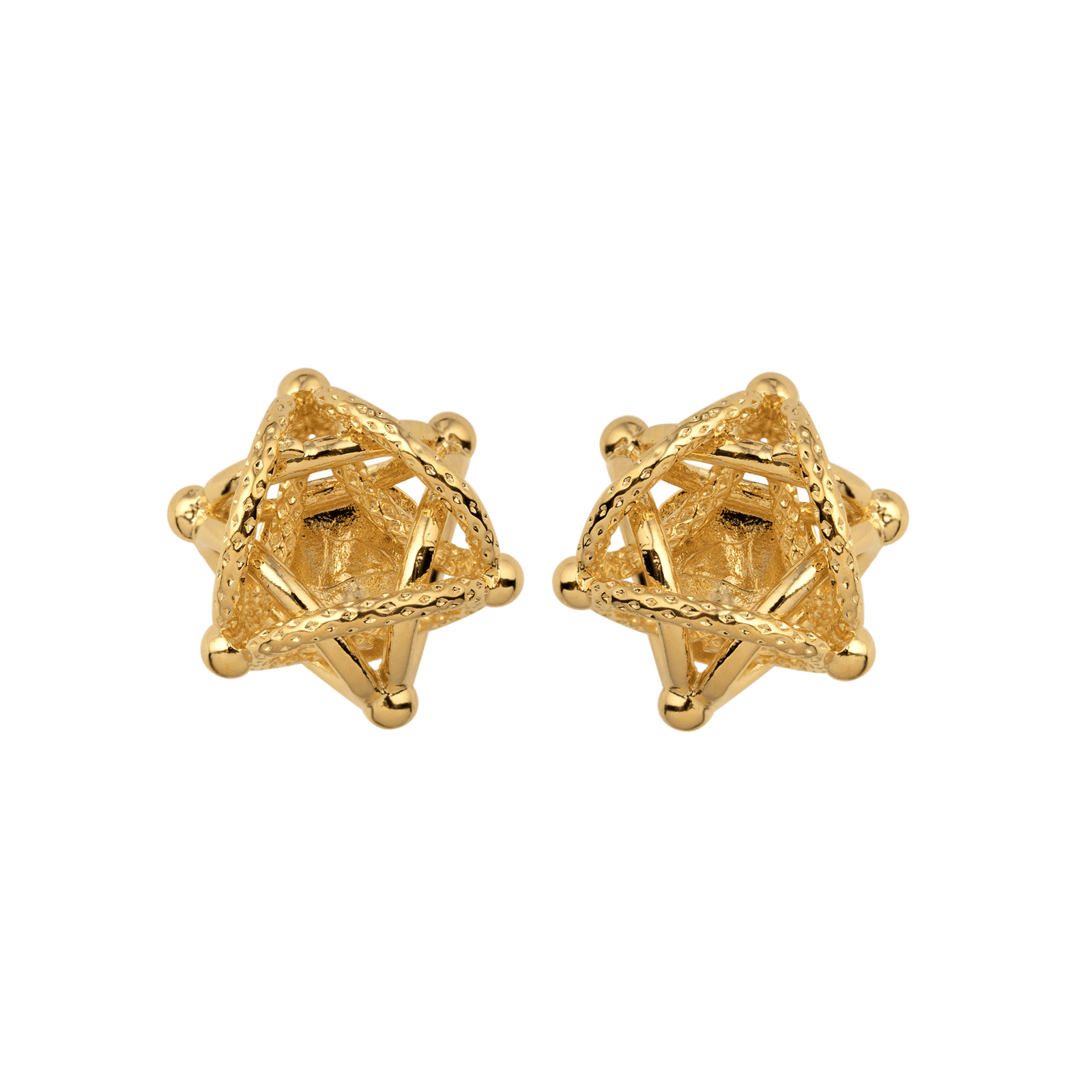 Boucles D'oreilles Cyclone 12mm Plaqué Or
