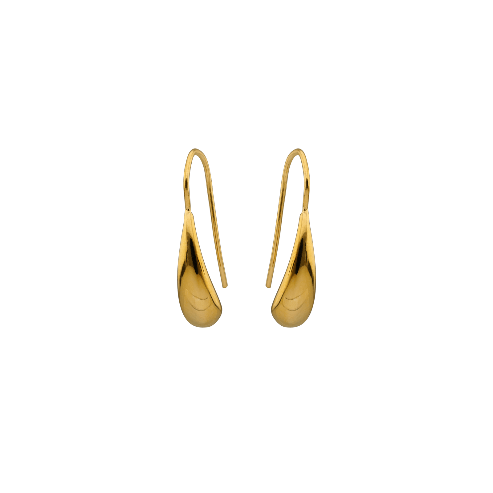Boucles D'oreilles  Goutte 6*15mm Pendant 23mm Plaqué Or