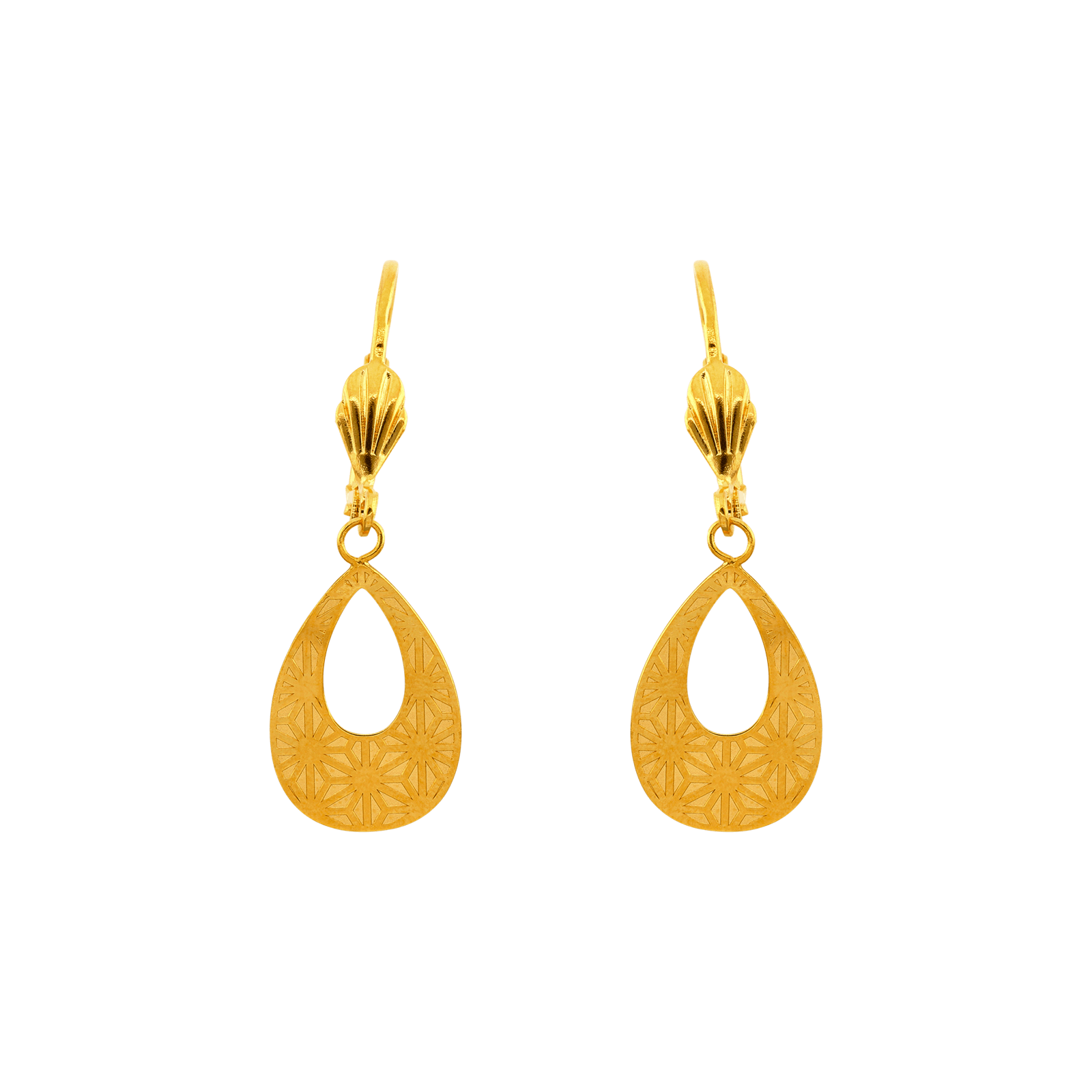 boucle d'oreille Plaque Or Dormeuse fantaisie