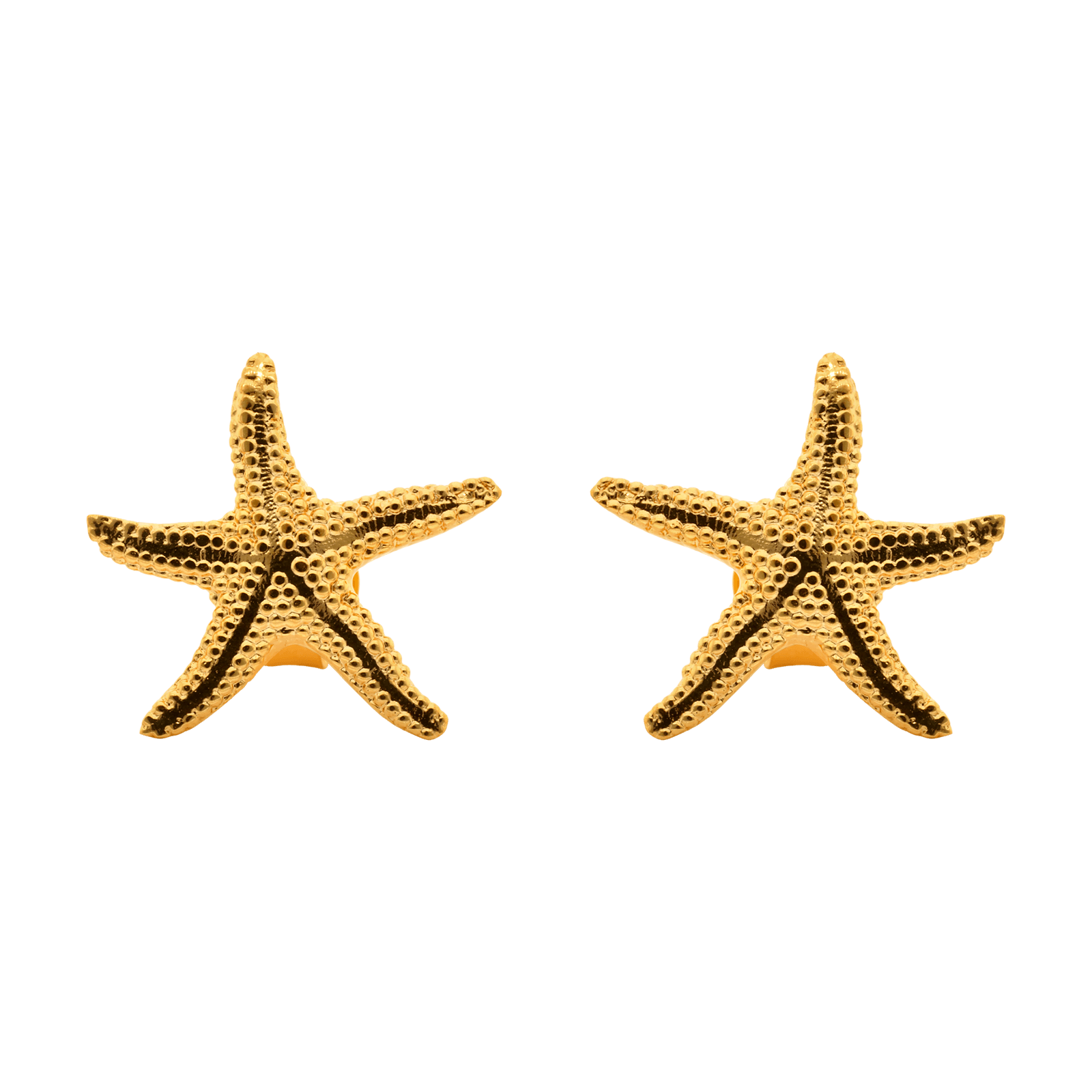boucle d'oreille Plaque Or étoile de mer