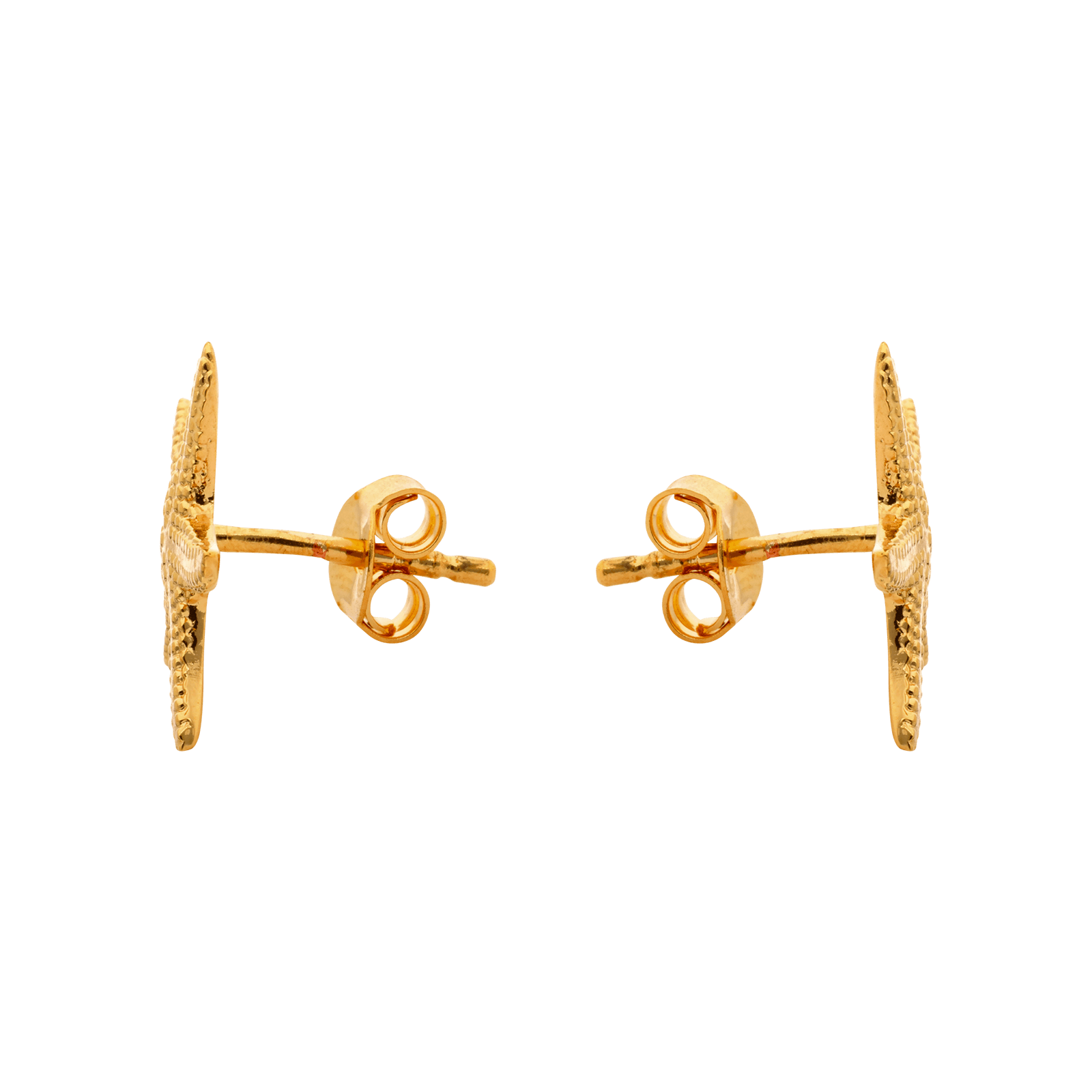 boucle d'oreille Plaque Or étoile de mer