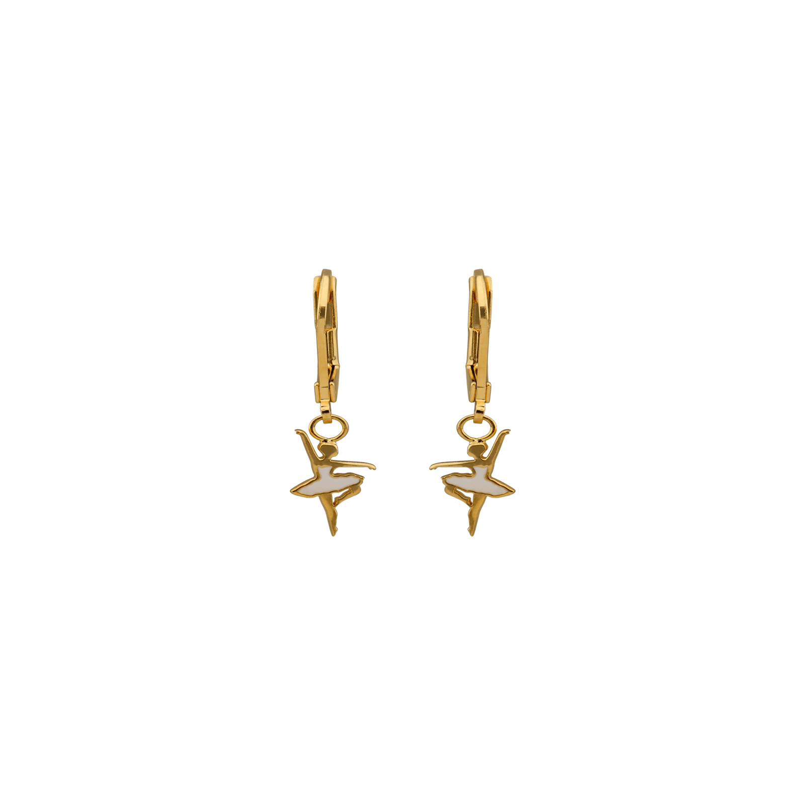 Boucles D'oreilles Danseuse 8*16mm Pendant 30mm Plaqué Or