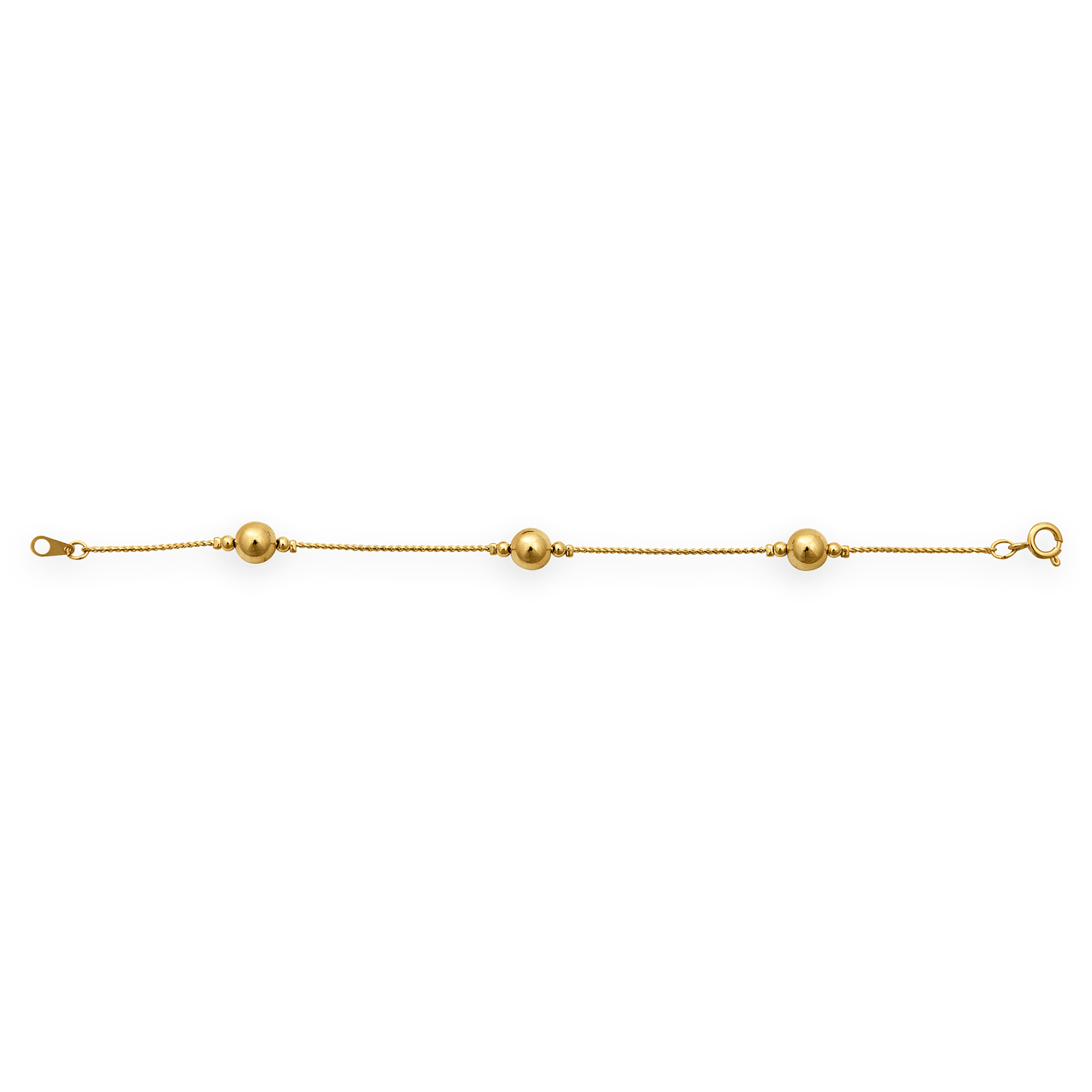 Bracelet Plaqué Or Chaîne Grain D'or