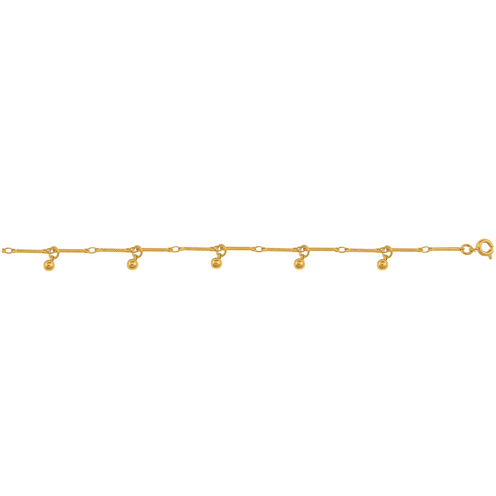 Chaîne Cheville Plaqué Or Grain D 'or
