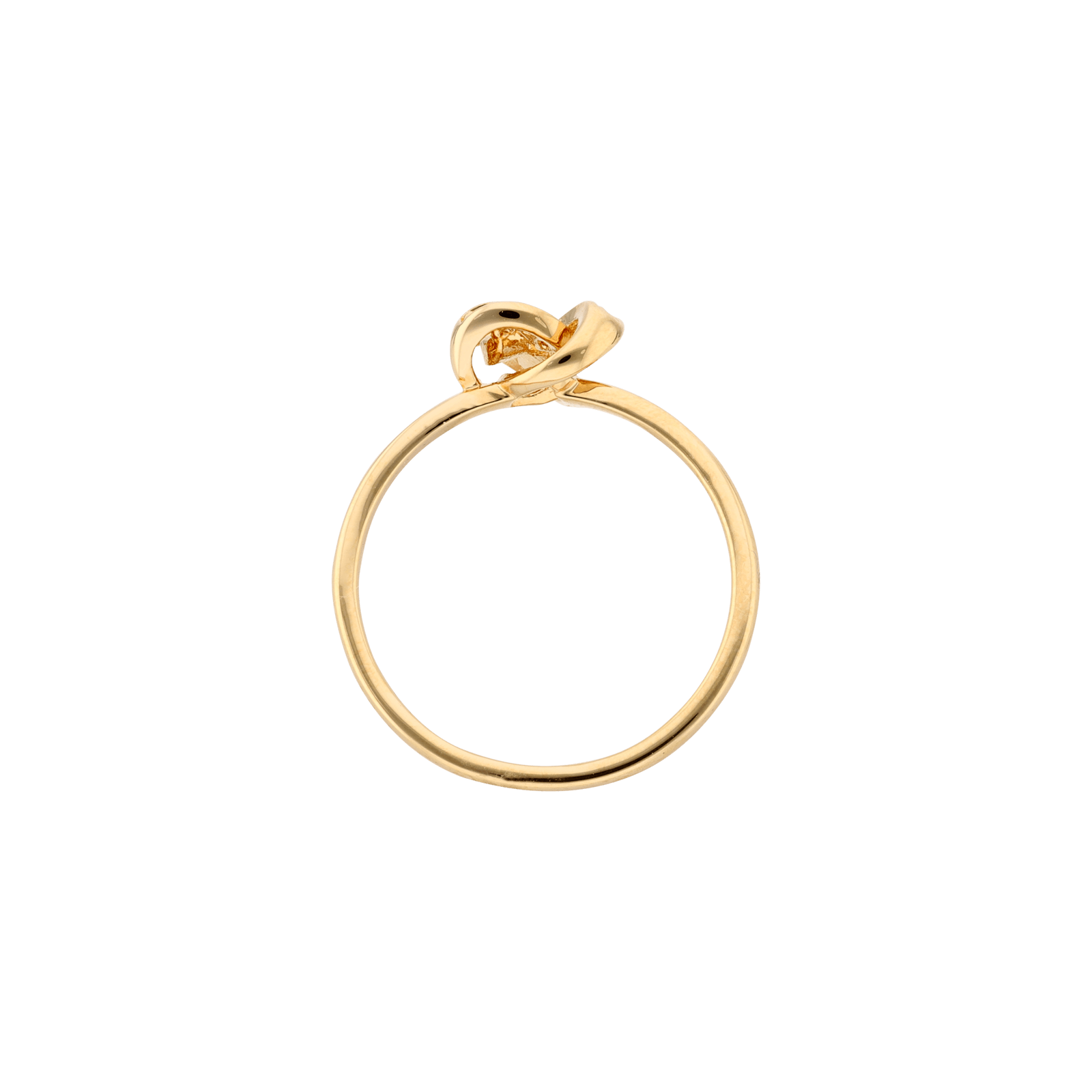Bague Plaqué or nœud Oxyde de Zirconium