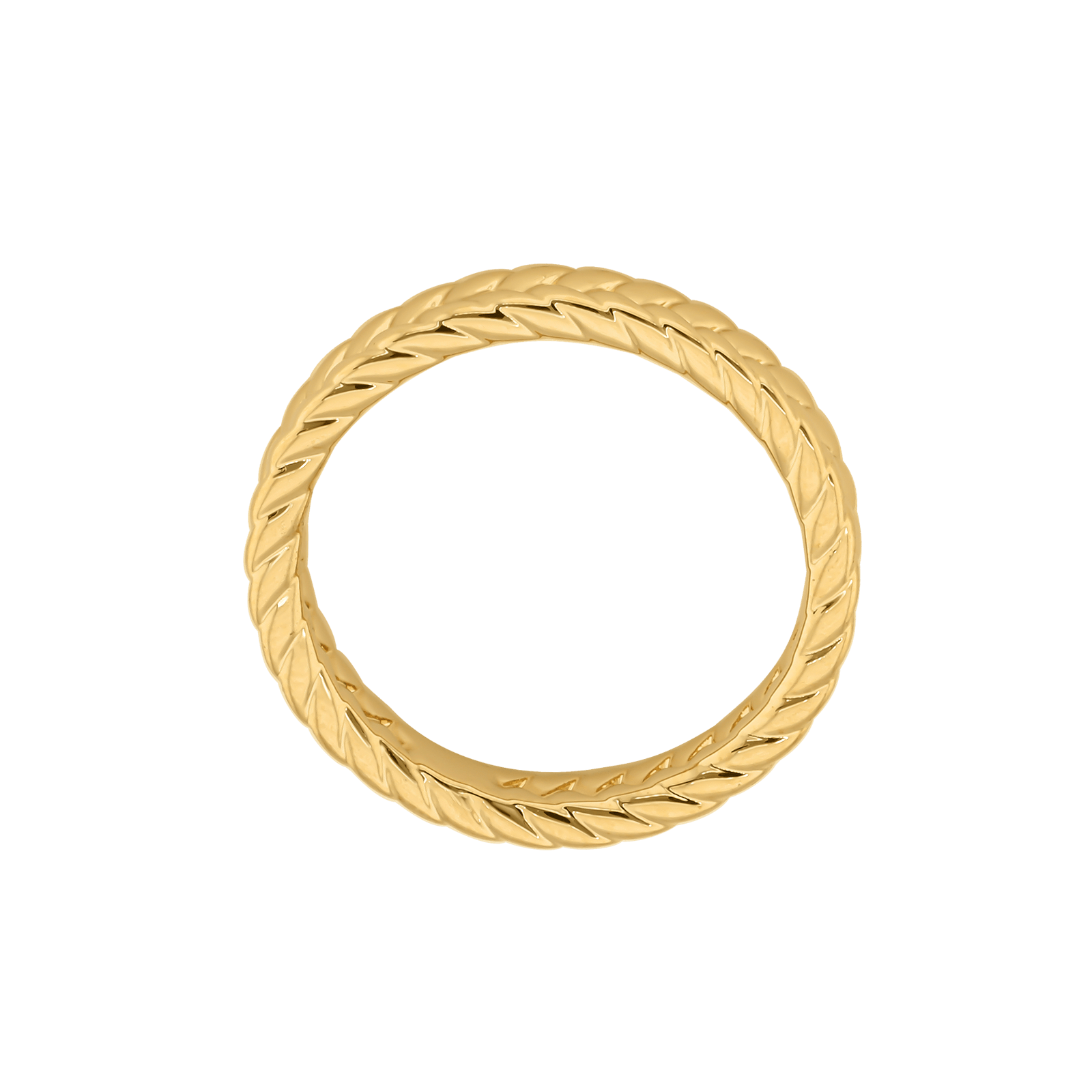 Bague Plaqué or tressée