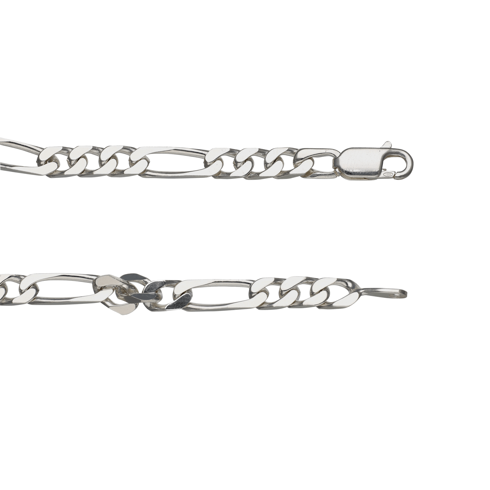 Bracelet Alterné 1 plus 3 21cm Argent