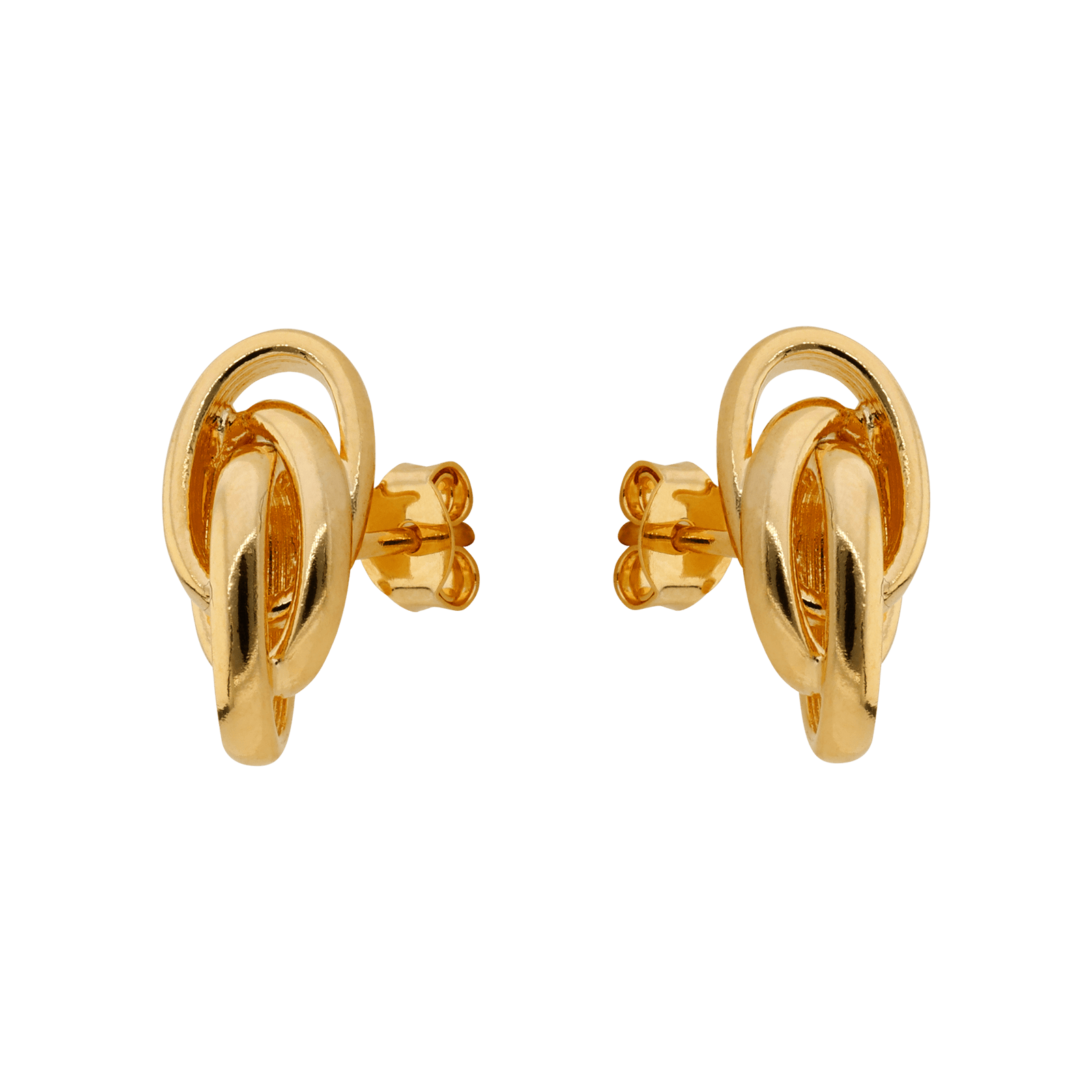 Boucles D'oreilles Nœud Antillais 6*10mm Plaqué Or