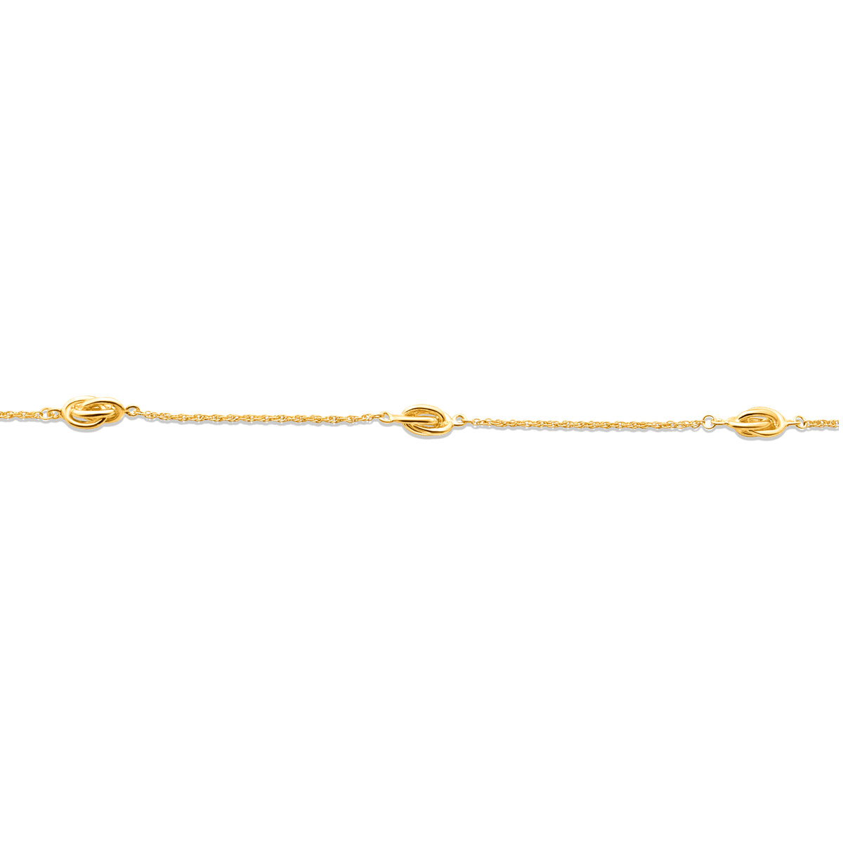 Collier Plaqué Or Nœuds Forçat Antillais 6mm 44cm