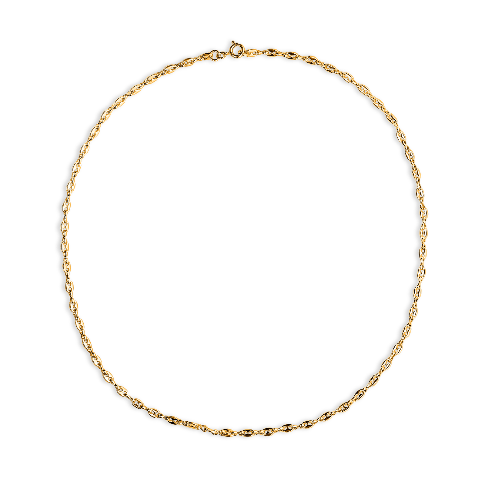 Collier Plaqué Or Maille Marine 3.5*4.5mm 45cm