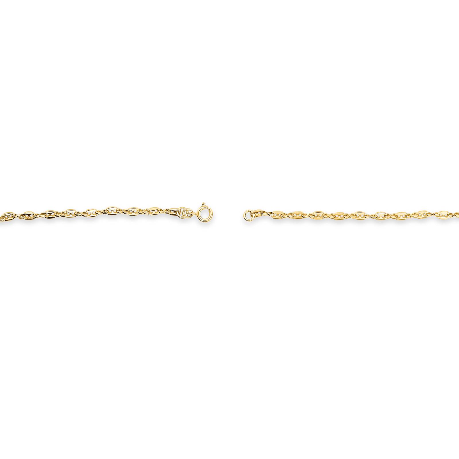 Collier Plaqué Or Maille Marine 3.5*4.5mm 45cm