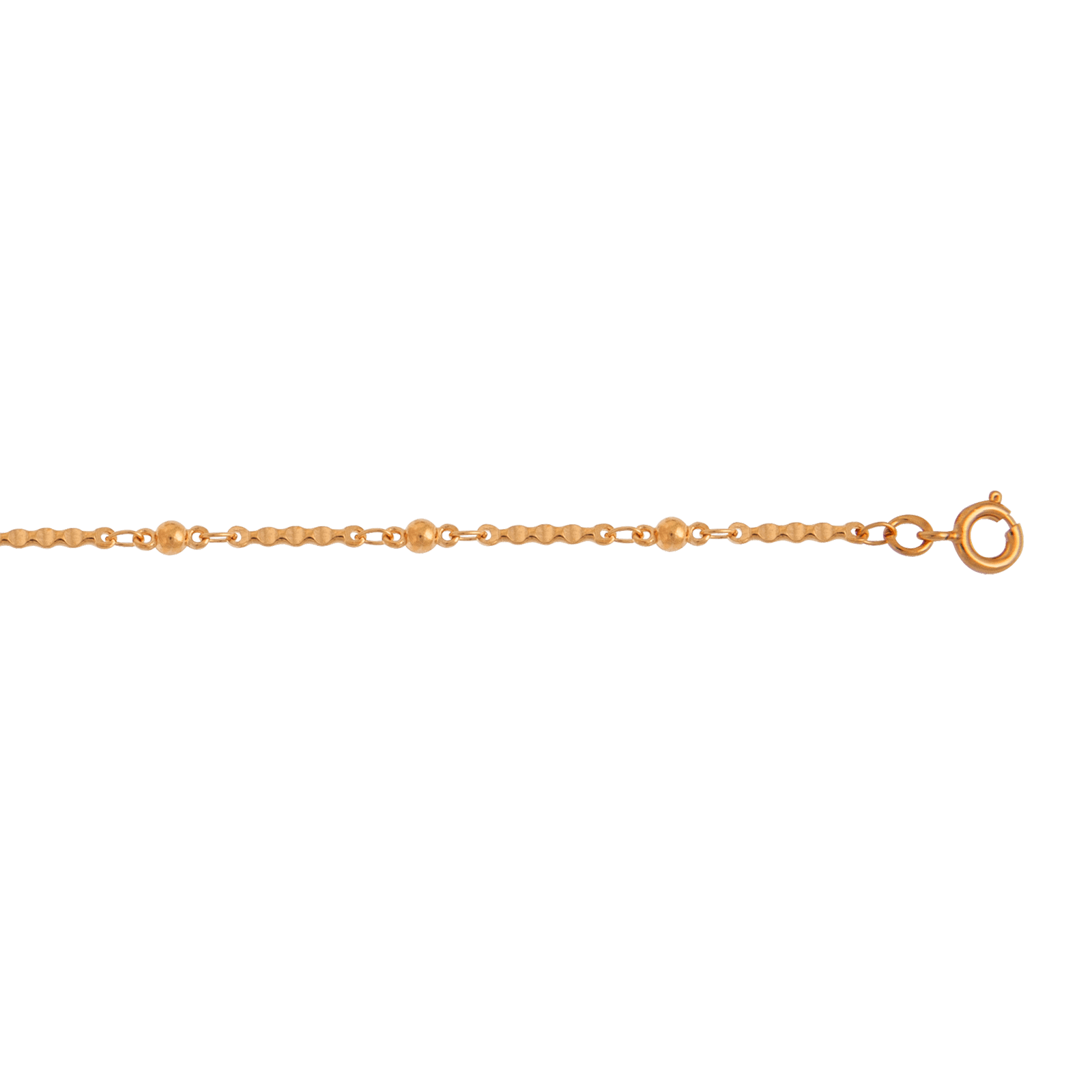 Chaîne Cheville Plaqué Or Grain D'or