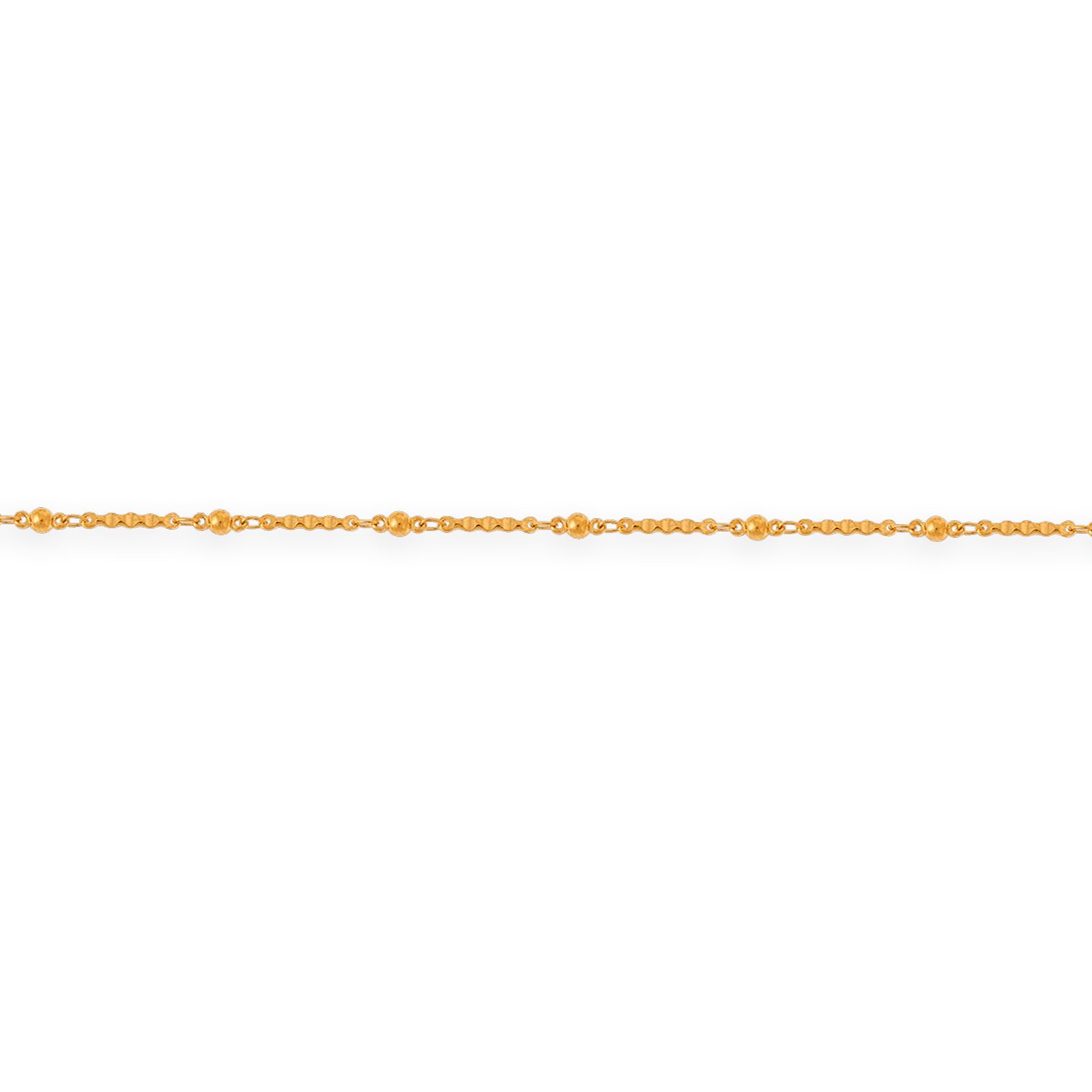Chaîne Cheville Plaqué Or Grain D'or