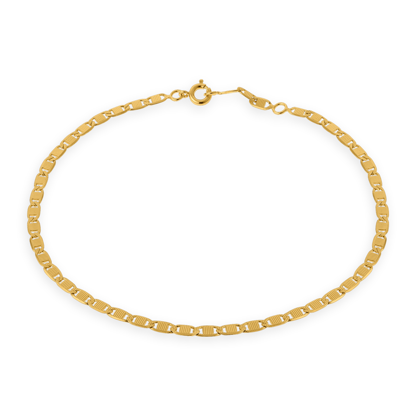 Chaîne Cheville Plaqué Or Maille Marine