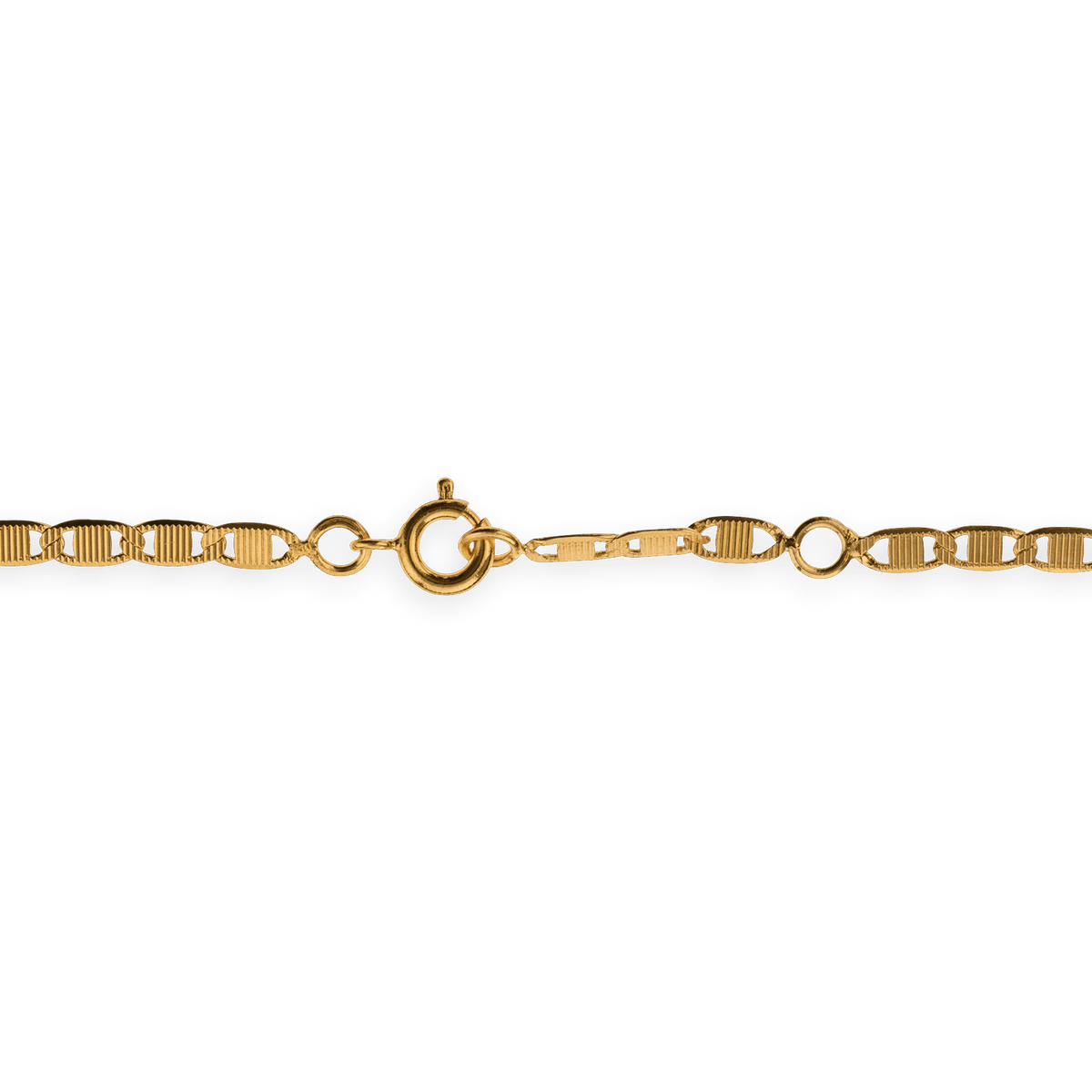 Chaîne Cheville Plaqué Or 23  à 25cm Maille Marine 3*4.5mm
