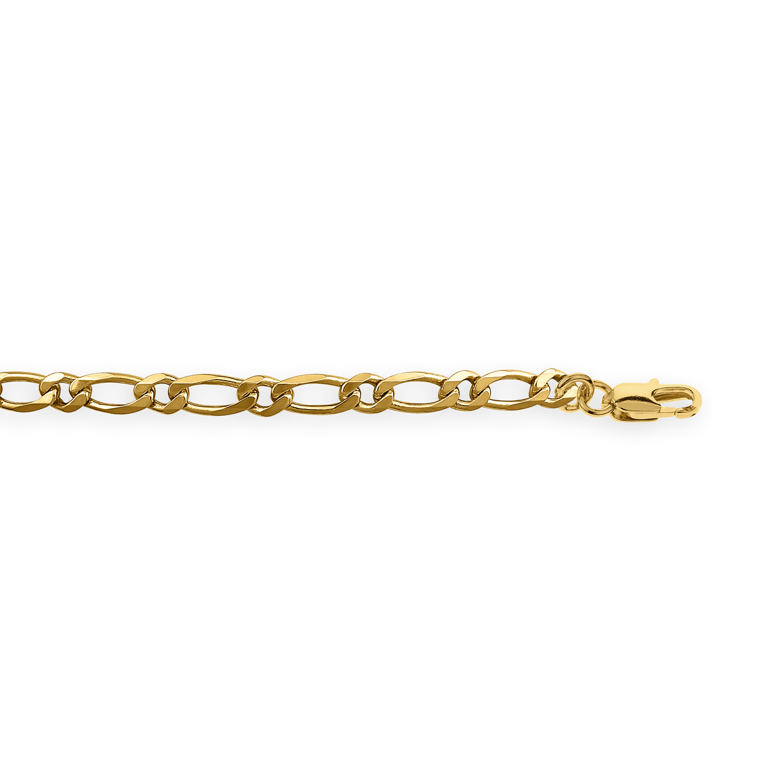 Bracelet Plaqué Or Maille Ultra Plate Alternée