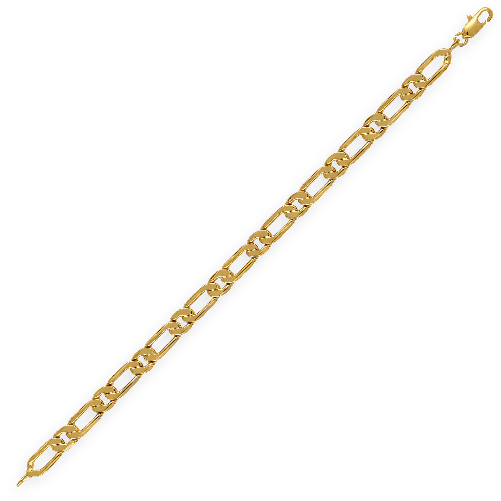 Bracelet Plaqué Or Maille Ultra Plate Alternée