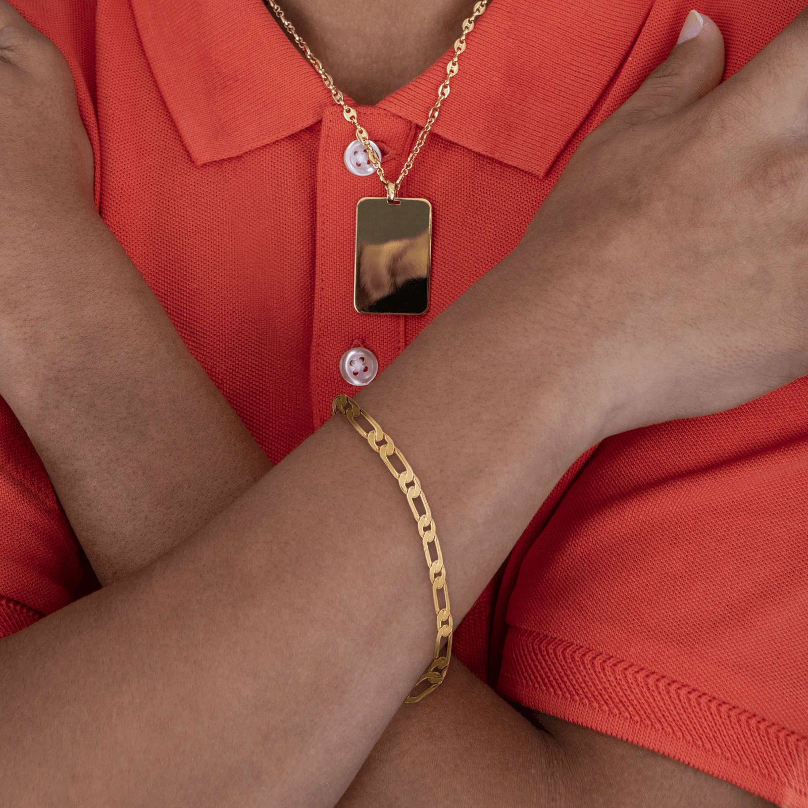 Bracelet Plaqué Or Maille Ultra Plate Alternée