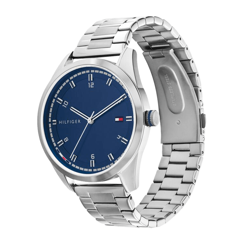Montre Homme Tommy Hilfiger Griffin Acier Argenté Cadran Bleu - 1710455