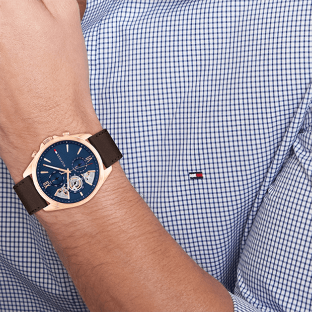 Montre Tommy Hilfiger en Cuir Marron - 1710645