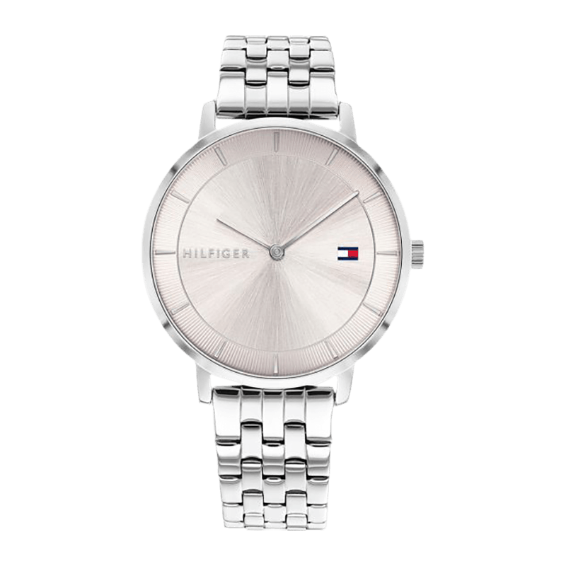 Montre Femme Tommy Hilfiger Tea  Bracelet Acier Argenté Cadran Rose -1782283