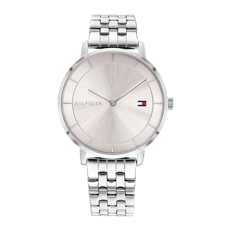 Montre Femme Tommy Hilfiger Tea  Bracelet Acier Argenté Cadran Rose -1782283