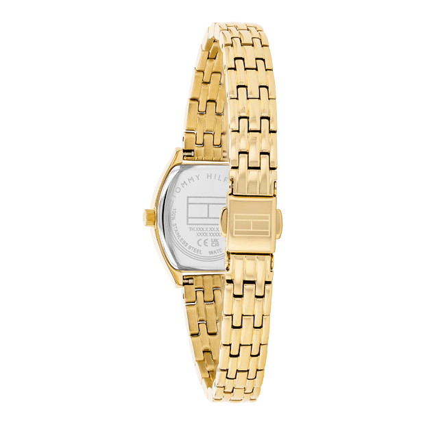 MONTRE DAME nora 21.5x22mm acier dore cadran blanc