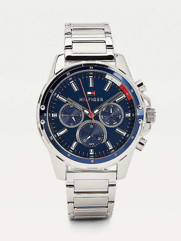 Montre Tommy Hilfiger MASON Cadran bleu rouge et blanc